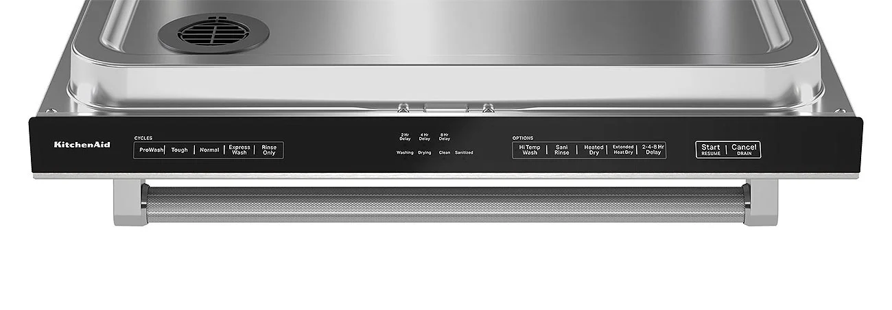 Stainless Steel KitchenAid Dishwasher Door Top Control