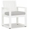 Sunset West Newport Dining Chair in Satin White | Cast Silver Sunbrella
