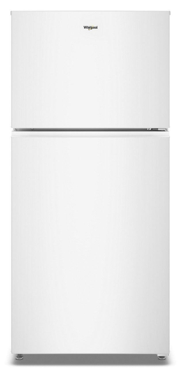 Front of Whirlpool Fridge in White