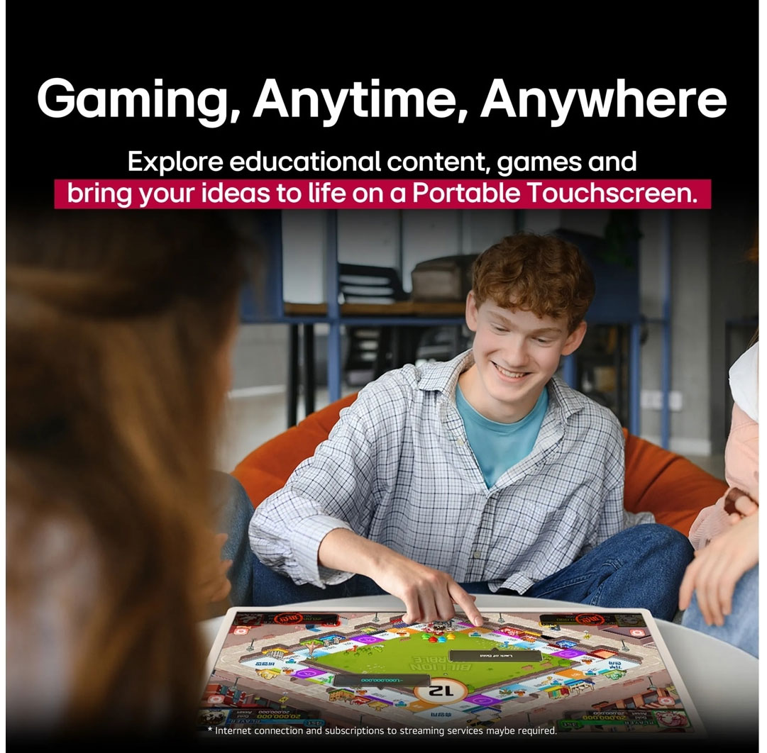 Infographic View of LG 2K Smart Portable TV Gaming Feature