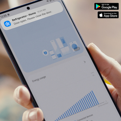 SmartThings app controlling refrigerator remotely