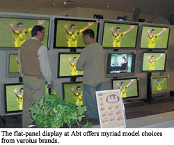 The flat-panel display at Abt offers myriad model choices from various brands