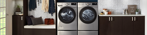 Washer and dyer in a laundry room