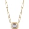Goshwara Manhattan Pendant with Emerald Cut Bezel Set Rock Crystal in 18K Yellow Gold