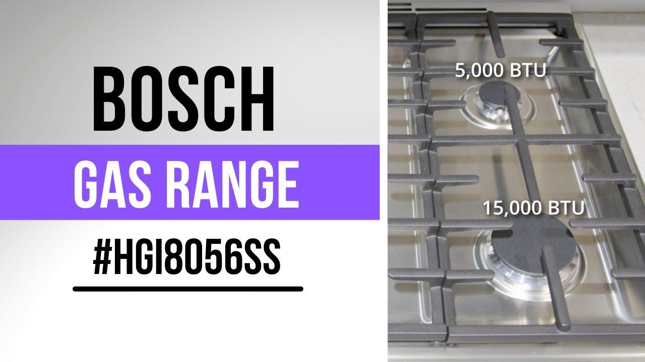 Watch Bosch 30in Slide in Gas Range #HGI8056UC