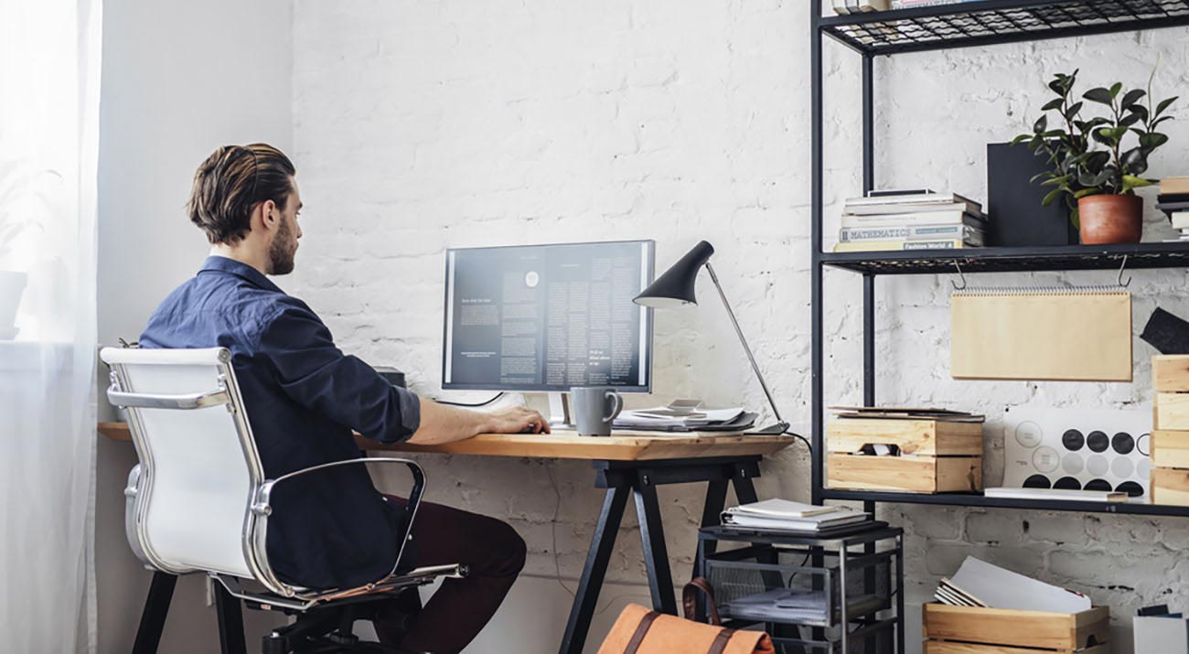Person working at desk