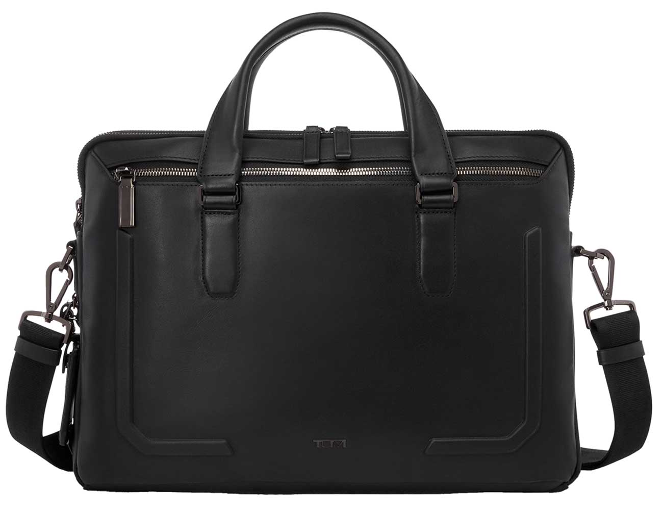 TUMI Harrison Sycamore Slim Brief in Black Bombe - 154128-A608