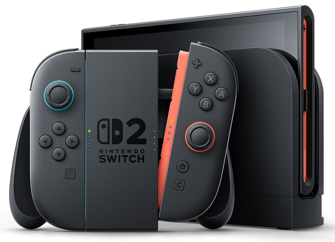 Dynamic View Of The Nintendo Switch 2 Game Console In Gray Finish
