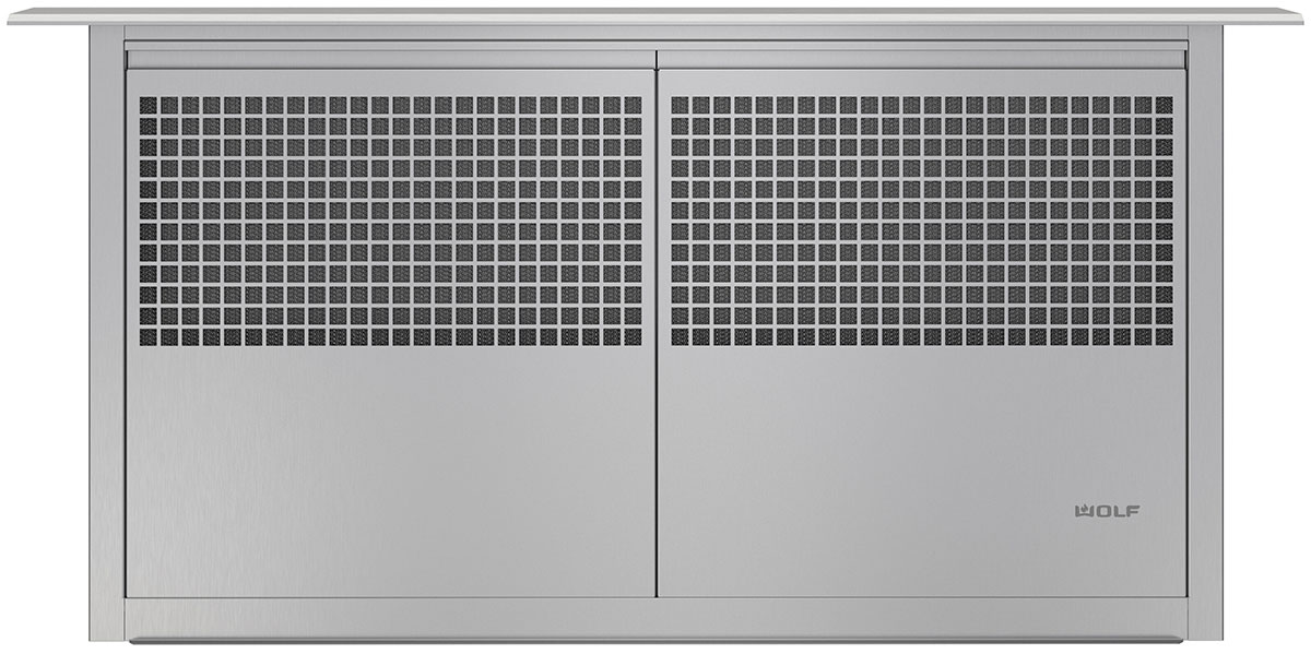 Front of downdraft in Stainless Steel.