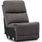 Flexsteel Carter Armless Chair in Smoke Fabric