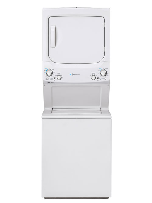 GE 27" Stack Washer With Electric Dryer GUD27EESNWW Abt
