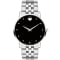 Movado Museum Classic Black Diamond Dial Stainless Steel Watch, 40mm