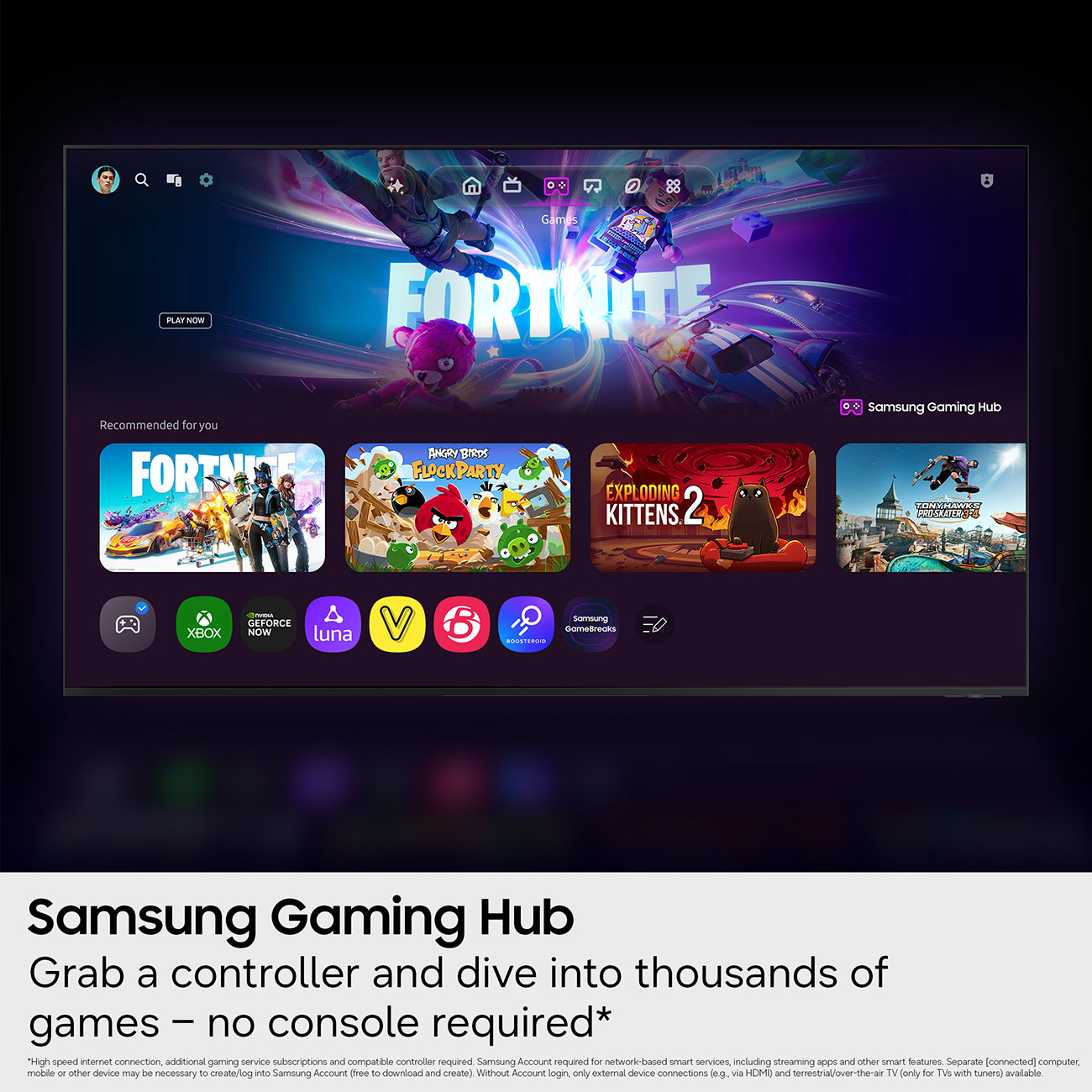 Infographic View of Samsung OLED TV Gaming Features