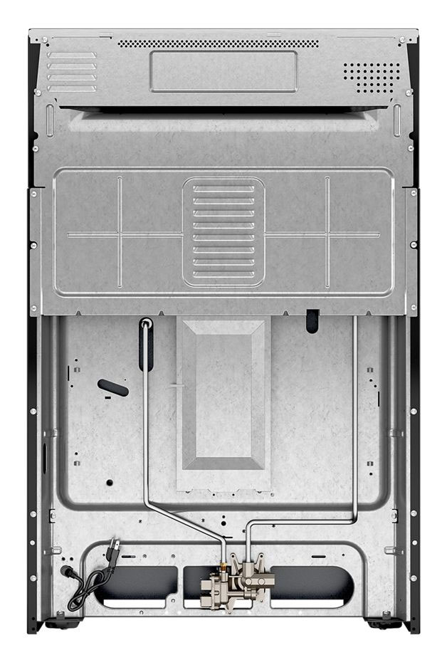 Rear view of gas range