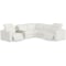 Flexsteel Aurora Straight Console in Coconut Milk Leather Finish