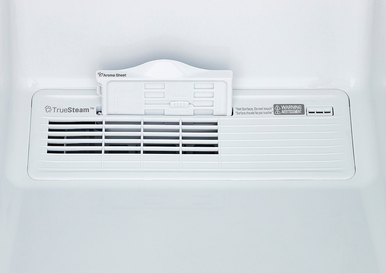 Front view of aroma sheet section
