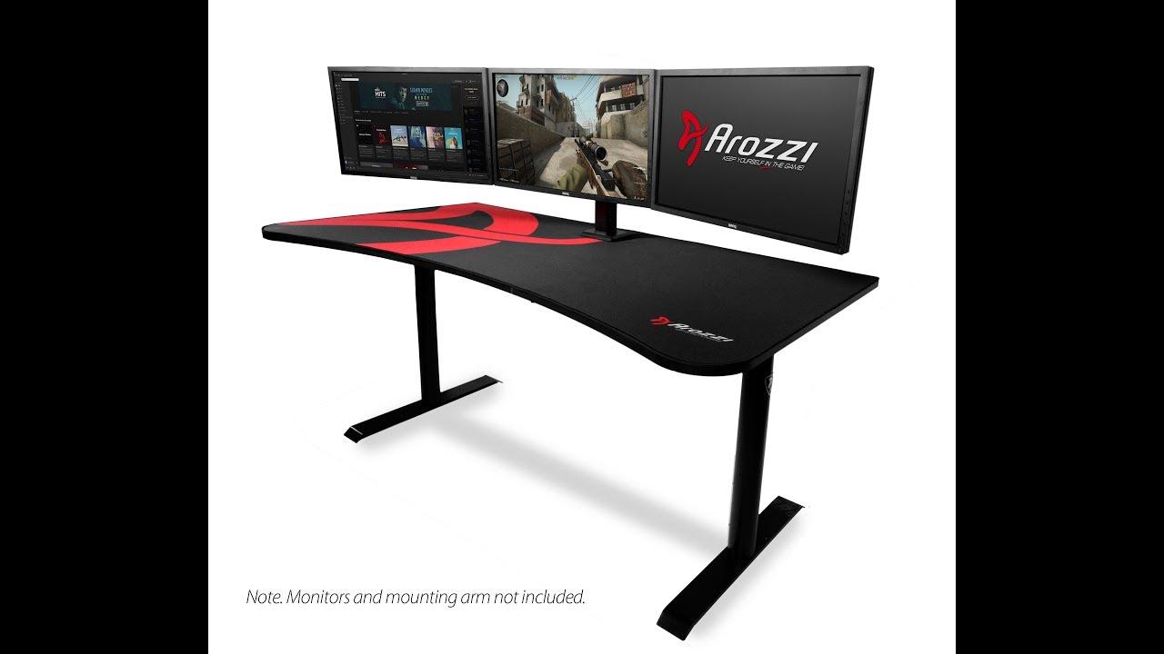 Arozzi Arena Gaming Desk in Black Omega- ARENA-NA-BK-OMEGA
