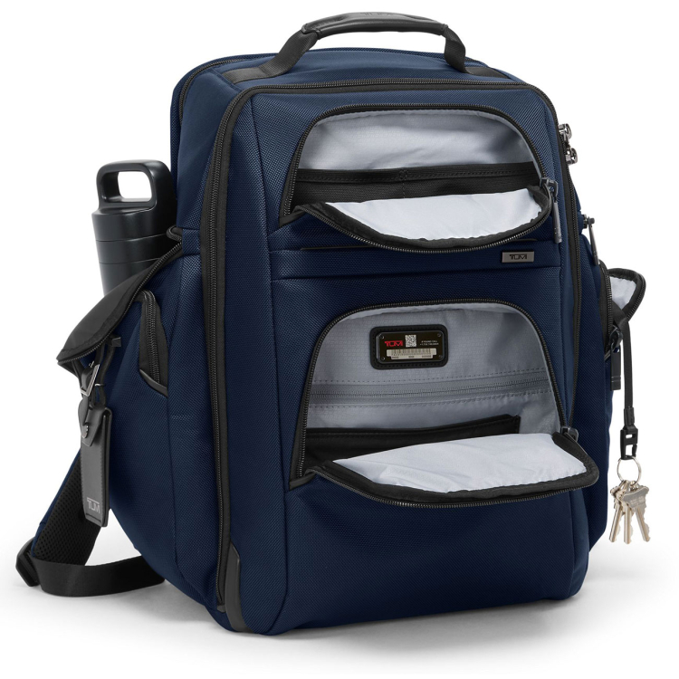 tumi backpack for pilots - Alpha Bravo Navigation - Everyday Travel and Commute Bag - Fits Up to 15" Laptop - 16.0" X 14.0" X 7.3" - Black Geometric flight or between flights TUMI - Alpha Bravo Navigation