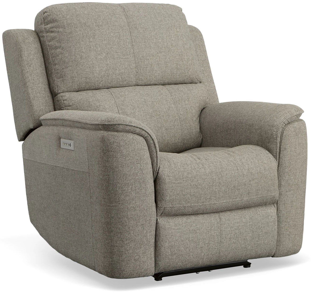 Flexsteel Henry Fabric Power Recliner With Power Headrest & Lumbar