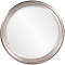 Howard Elliott George Round Mirror In Silver Leaf Finish