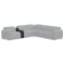 Flexsteel Camden Straight Console in Abyss Blue Leather