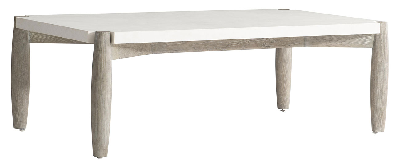 Bernhardt Ashbrook Cocktail Table in Vellum | Weathered Greige