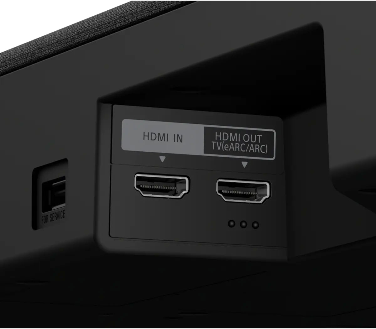 Rear View of Sony Soundbar Ports