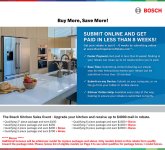 Bosch - Purchase eligible Bosch Kitchen Packages and receive up to $4,000 mail-in rebate when...