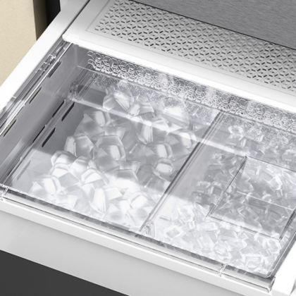 lifestyle of a lcd screen on a washer dryer combo unit