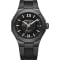 Baume & Mercier Riviera Automatic Smokey Grey Dial Black Rubber Strap Watch, 42mm