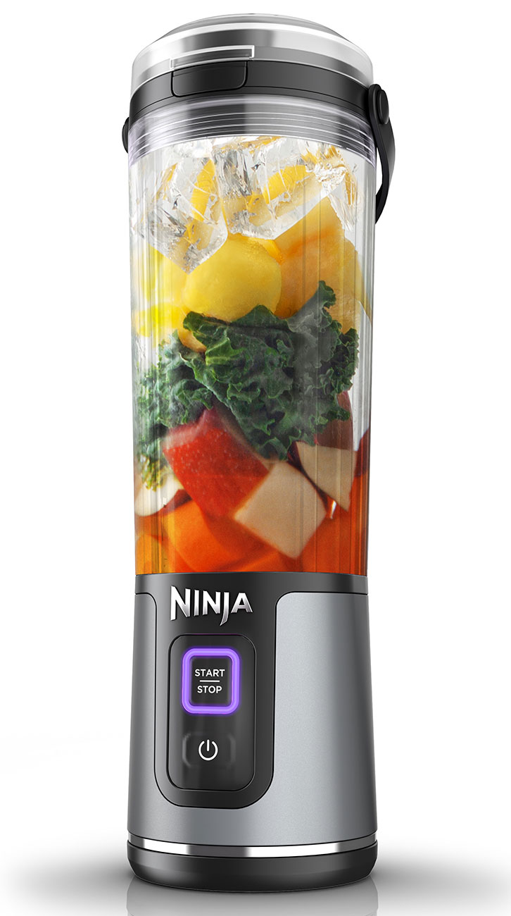 Front View of Ninja Portable Blender with Fruit 