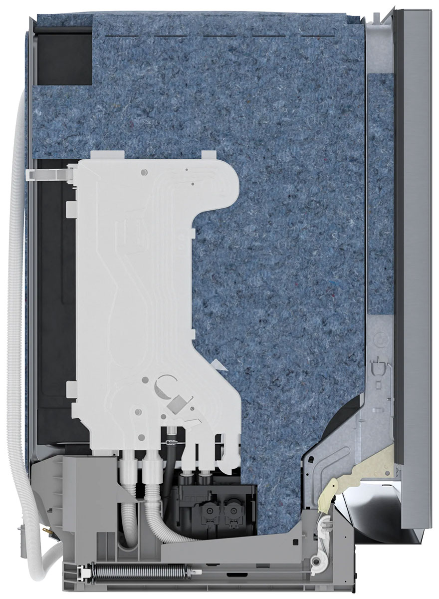 Left-side view of dishwasher.