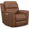 Flexsteel Henry Power Recliner With Power Headrest & Lumbar in Caramel Leather