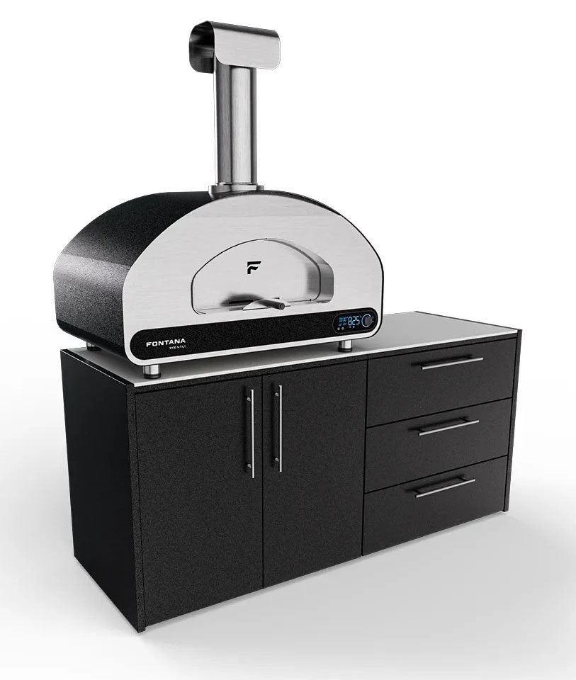 Angled View of Pizza Oven with Elysia Duo