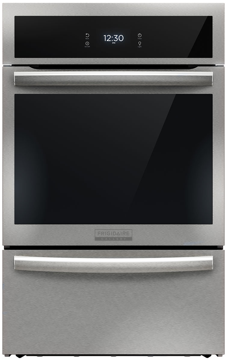 Front of wall oven in Stainless Steel.