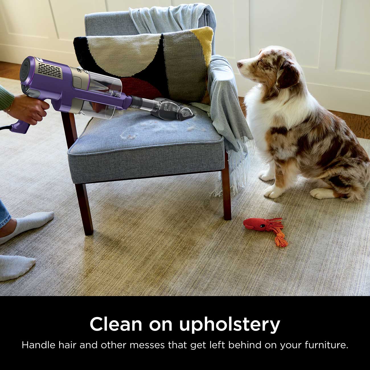 Shark PowerDetect Ultra-Light Corded Stick Vacuum Upholstery Detail