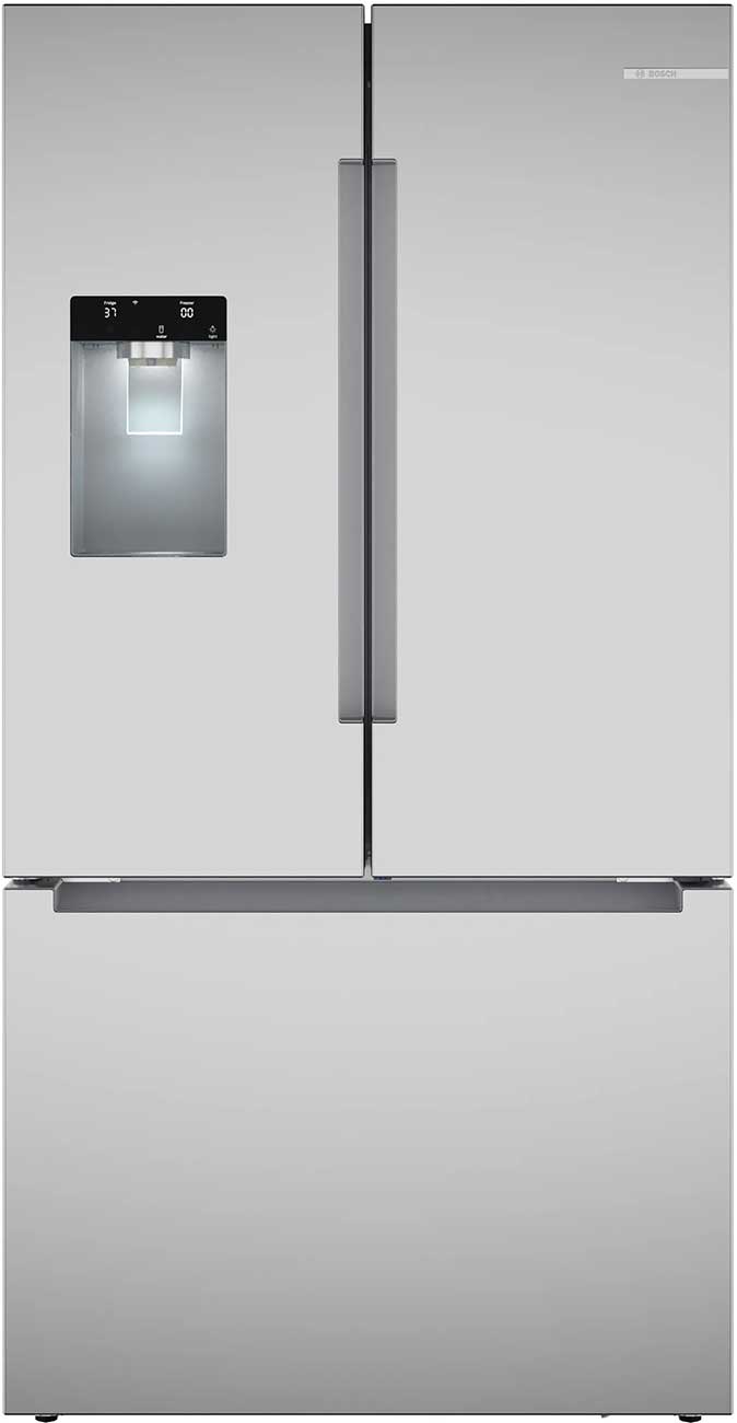 Bosch 100 Series 26 Cu. Ft. French Door Bottom Mount Refrigerator 36-Inch Wide in Anti-Fingerprint Stainless Steel - B36FD10ENS