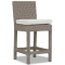 Sunset West Coronado Counter Stool in Driftwood | Canvas Flax Sunbrella