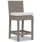 Sunset West Coronado Counter Stool in Driftwood | Canvas Flax Sunbrella