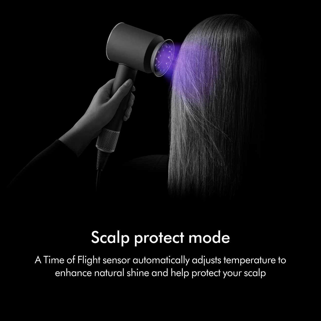 Supersonic Nural Hair Dryer in Amber Silk Scalp Protect Detail