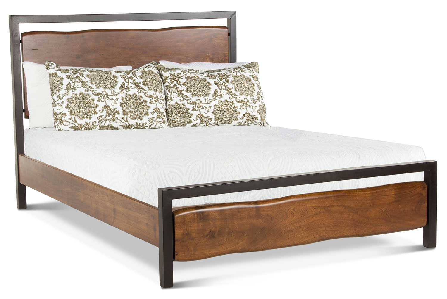 Angle Image of Walnut Aspen Queen Bed