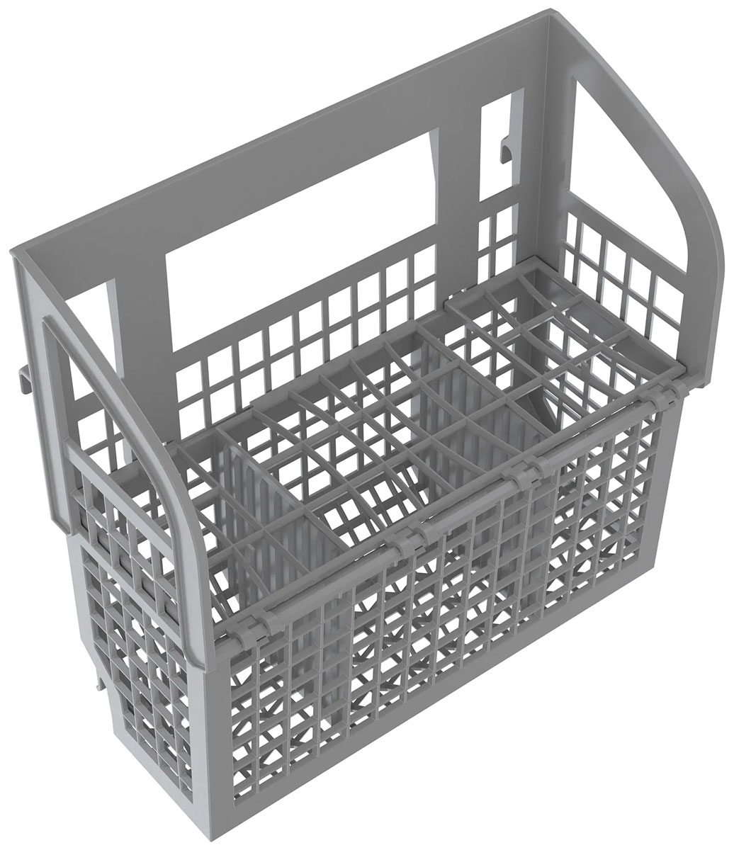 Angle view of empty utensil basket.
