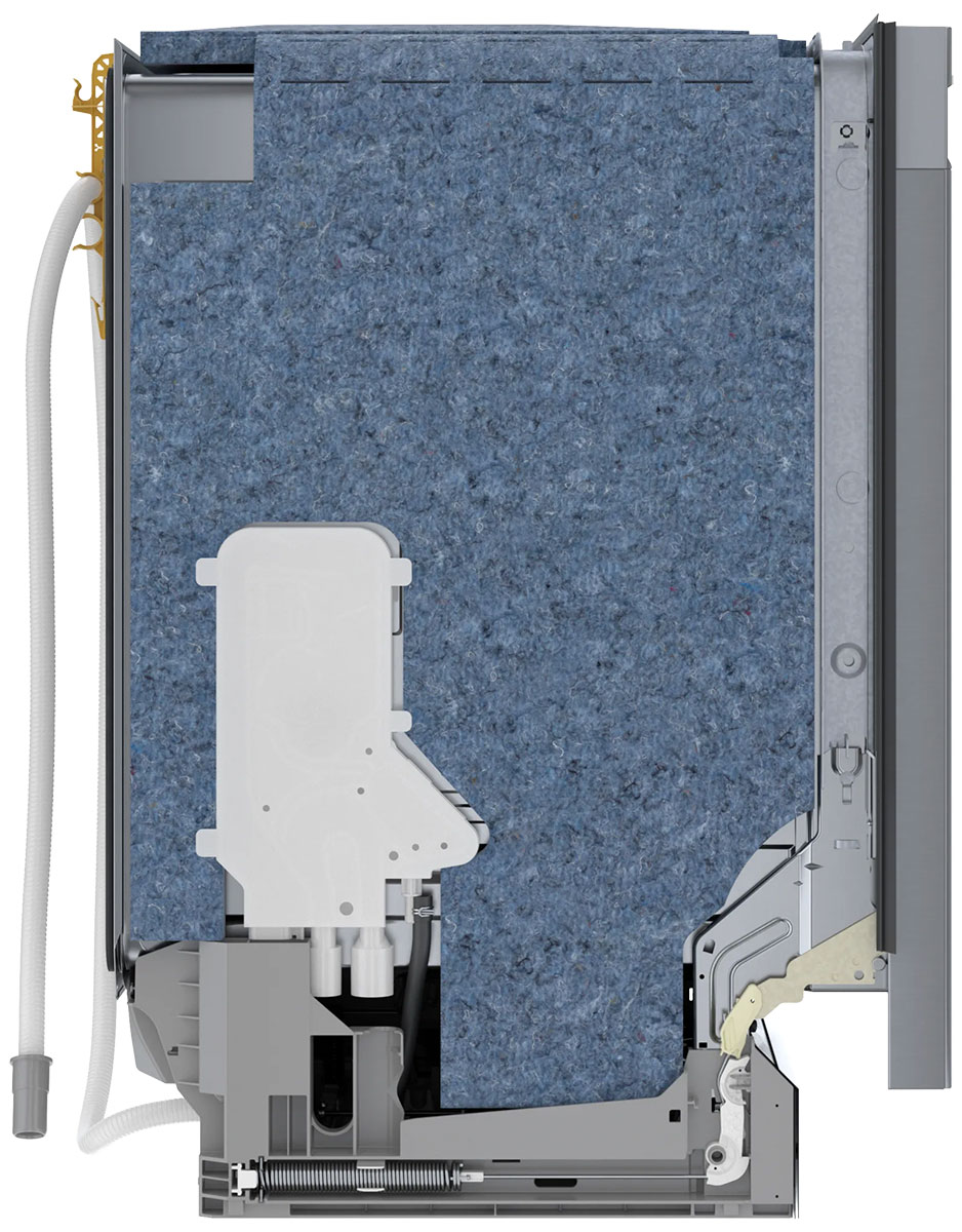 Left-side view of dishwasher.