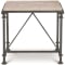 Bernhardt Galesbury Square Side Table in Antique Silver