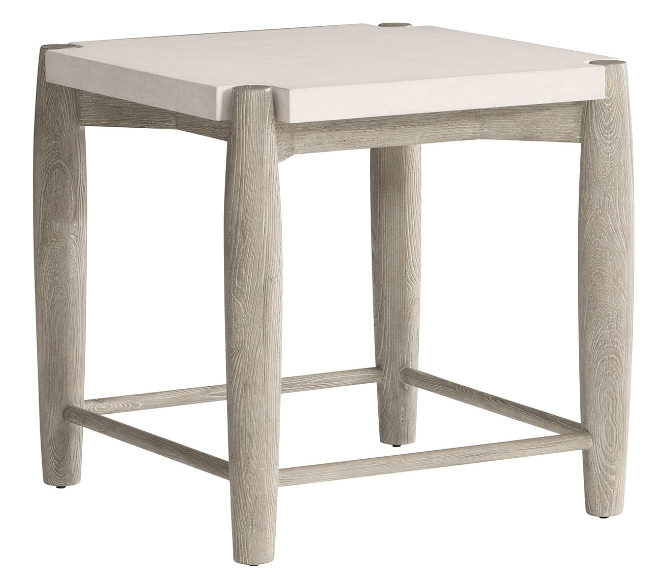 Bernhardt Ashbrook Side Table in Vellum | Weathered Greige