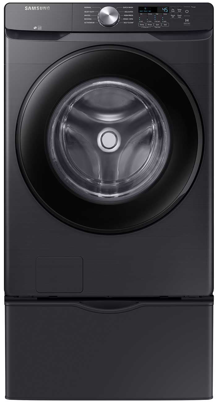 Washer on pedestal.