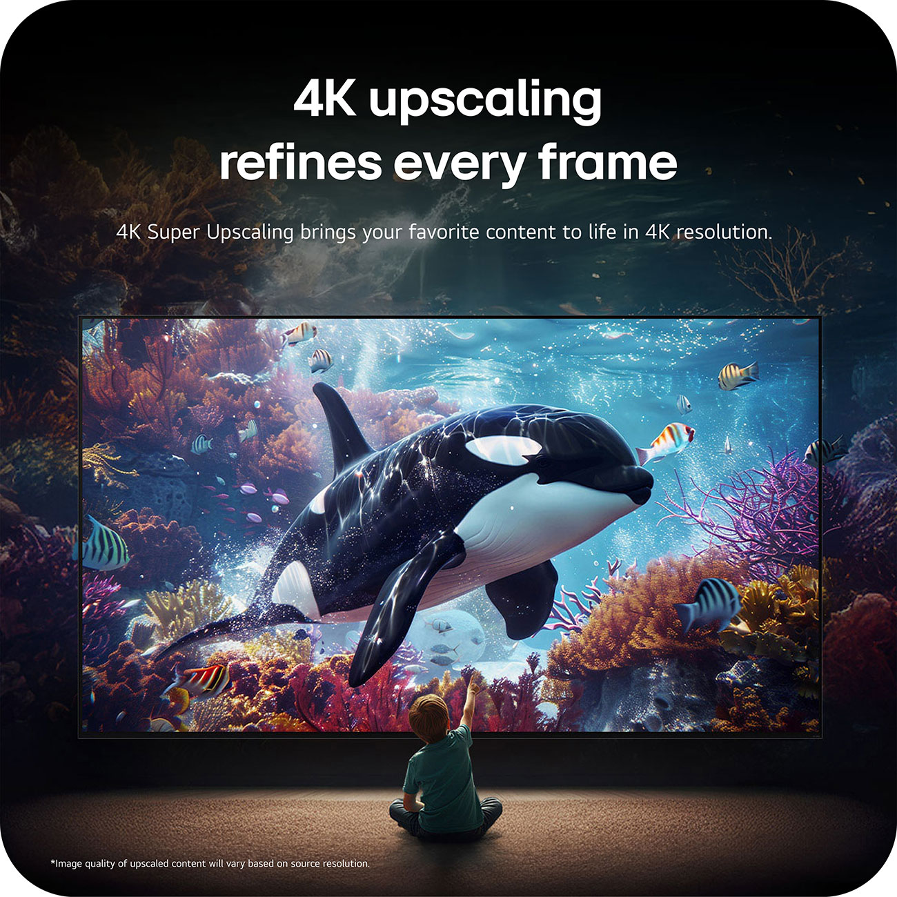 Infographic View of LG TV 4K Upscaling