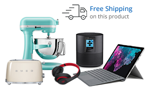 Product selection including a mxer, headphones, speaker, and a laptop