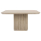 Classic Home Vander Solid Wood Square Dining Table in Cream Washed