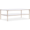 Hooker Furniture Living Room Melange Jen Cocktail Table in Natural White Stone | Champagne Gold